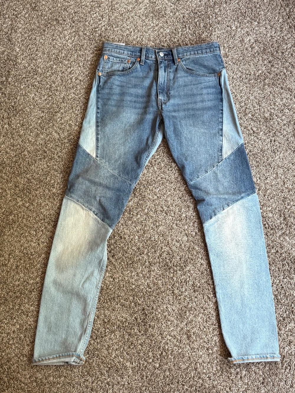 Levi’s Low-Ball Patchwork Stack Denim Jeans – Rare Premium Reconstruction style